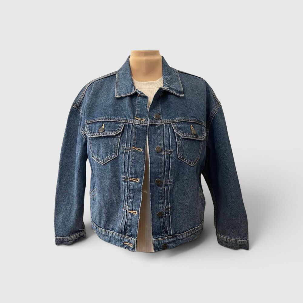 OLD NAVY Pleated Denim Jean Jacket for Women, NWT! Size XXL